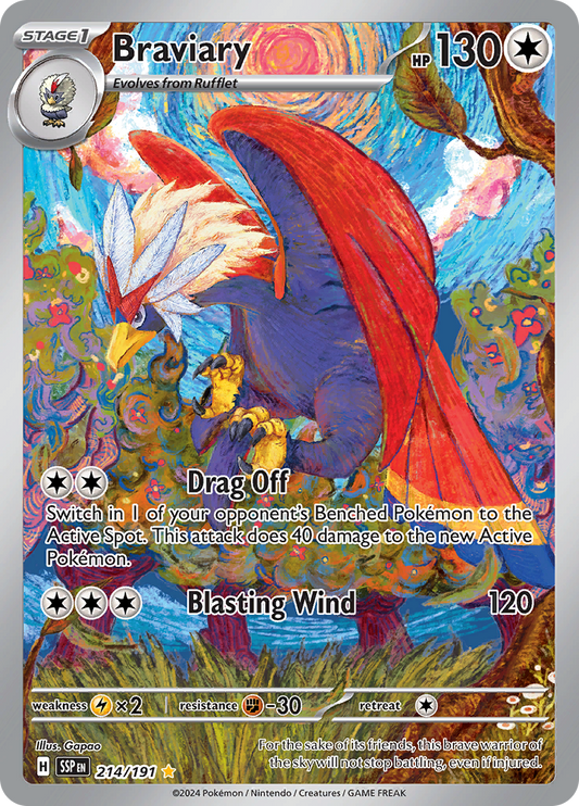 Braviary - #214/191 - Pokémon Scarlet & Violet - Surging Sparks
