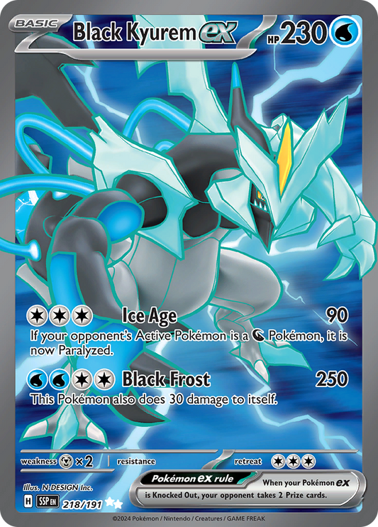 Black Kyurem ex - #218/191 - Pokémon Scarlet & Violet - Surging Sparks