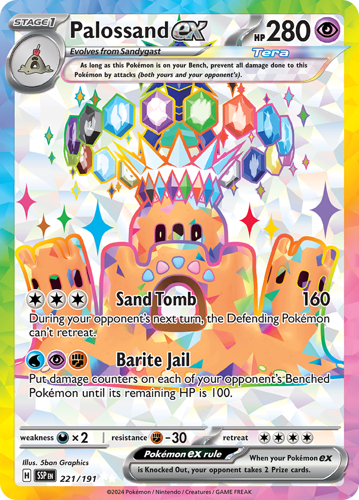 Palossand ex - #221/191 - Pokémon Scarlet & Violet - Surging Sparks
