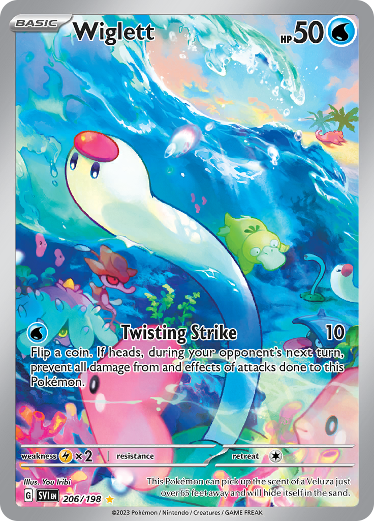 Wiglett - #206/198 - Pokémon Scarlet & Violet - Scarlet & Violet