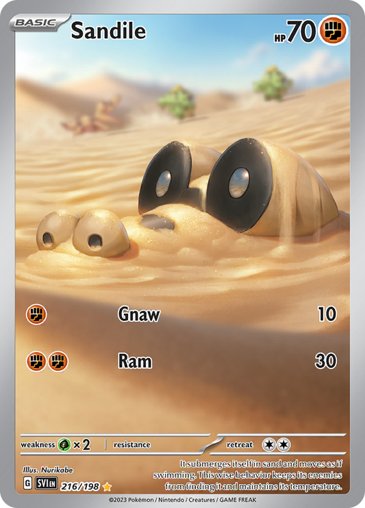 Sandile - #216/198 - Pokémon Scarlet & Violet - Scarlet & Violet