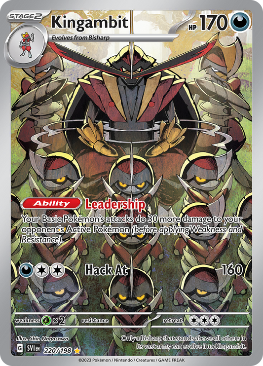 Kingambit - #220/198 - Pokémon Scarlet & Violet - Scarlet & Violet