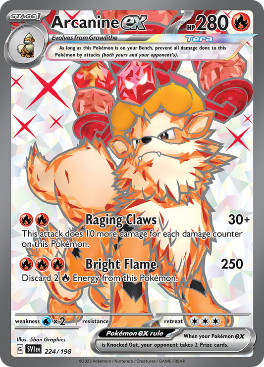 Arcanine ex - #224/198 - Pokémon Scarlet & Violet - Scarlet & Violet