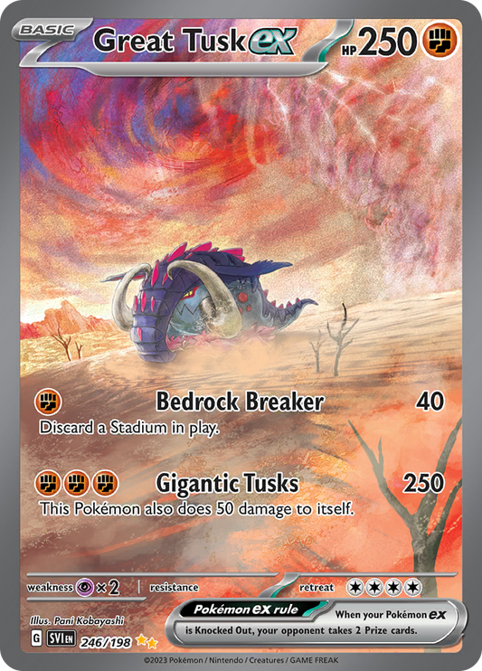 Great Tusk ex - #246/198 - Pokémon Scarlet & Violet - Scarlet & Violet