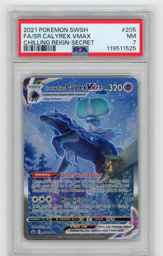 Shadow Rider Calyrex VMAX - #205 PSA 7 - Pokémon Sword & Shield: Chilling Reign