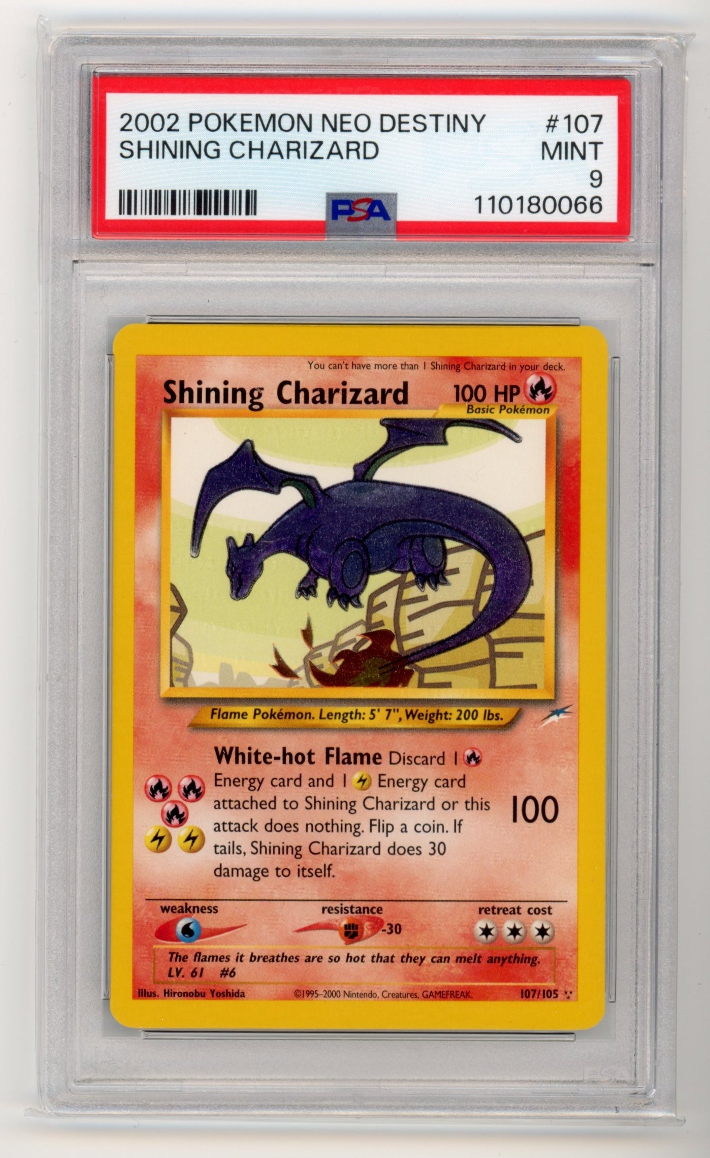 Shining Charizard - #107/105 PSA 9 - Pokémon Neo Series - Neo Destiny