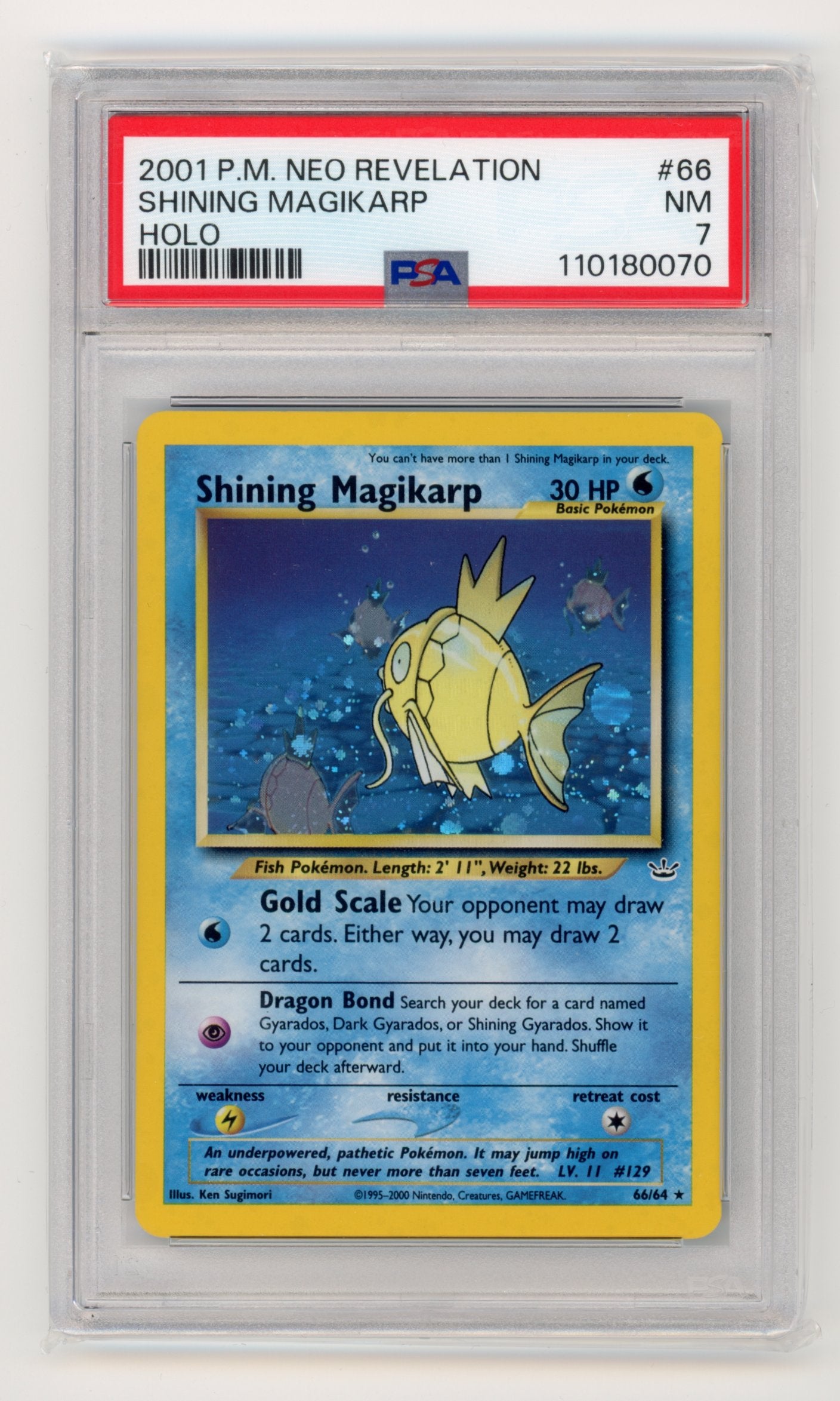 Shining Magikarp - #66/64 PSA 7 - Pokémon Neo Series - Neo Revelation