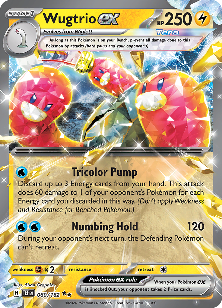 Wugtrio ex - #60/162 - Pokémon Scarlet & Violet - Temporal Forces