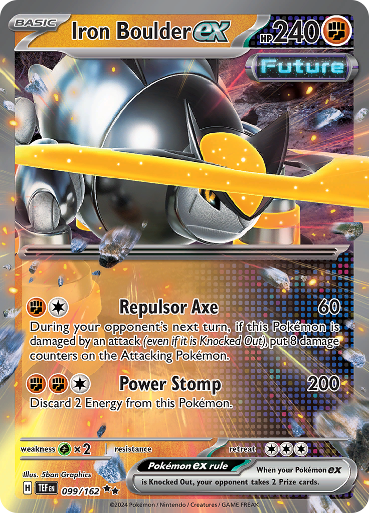 Iron Boulder ex - #99/162 - Pokémon Scarlet & Violet - Temporal Forces