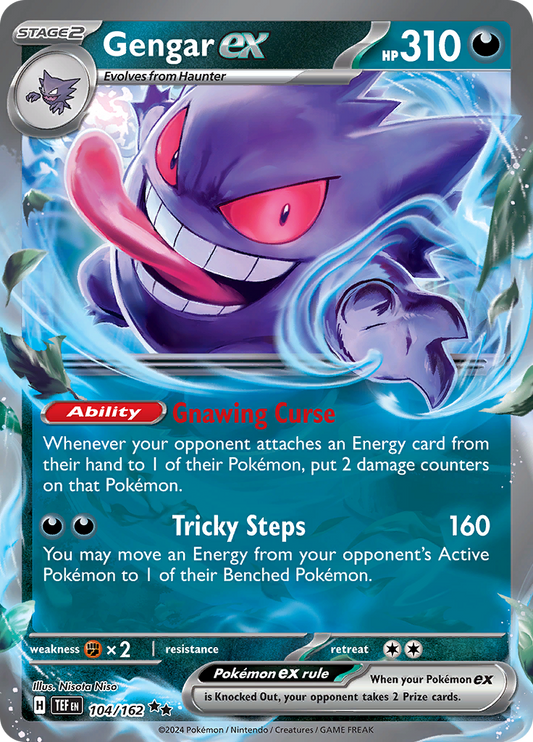 Gengar ex - #104/162 - Pokémon Scarlet & Violet - Temporal Forces