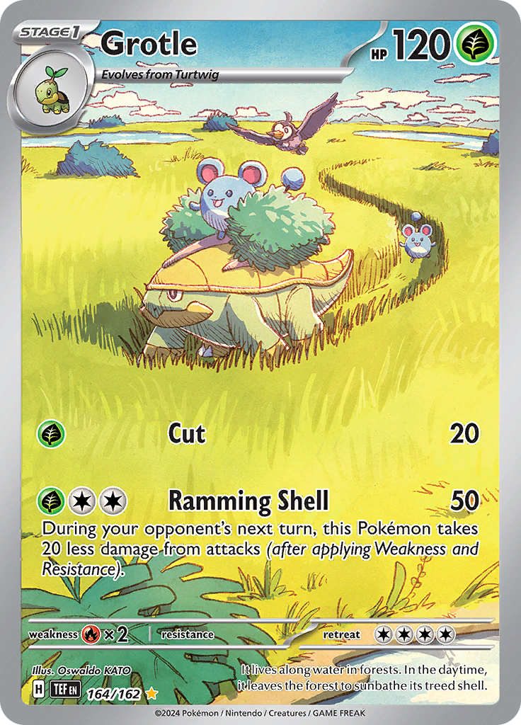 Grotle - #164/162 - Pokémon Scarlet & Violet - Temporal Forces