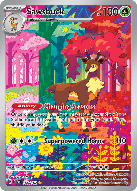 Sawsbuck - #166/162 - Pokémon Scarlet & Violet - Temporal Forces