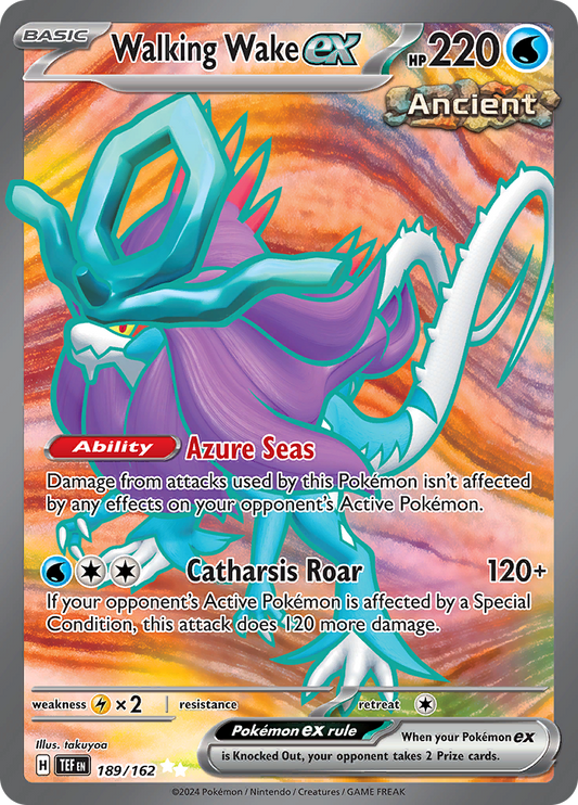 Walking Wake ex - #189/162 - Pokémon Scarlet & Violet - Temporal Forces