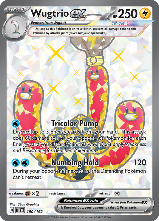 Wugtrio ex - #190/162 - Pokémon Scarlet & Violet - Temporal Forces