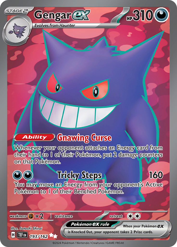 Gengar ex - #193/162 - Pokémon Scarlet & Violet - Temporal Forces