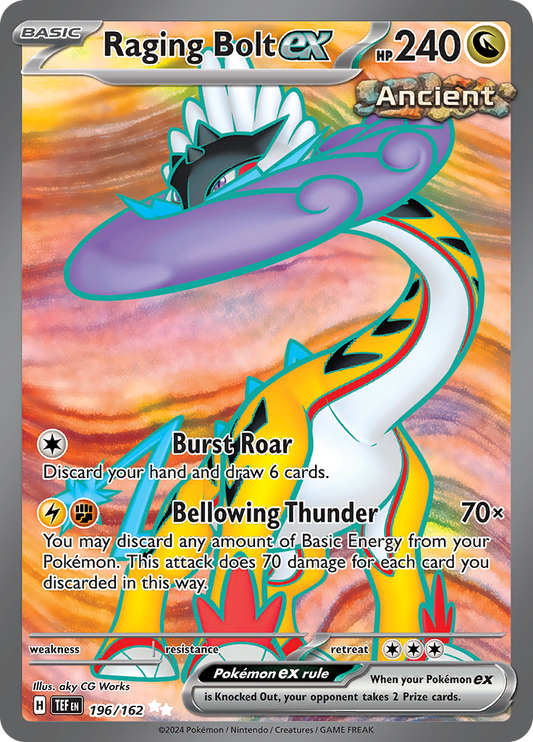 Raging Bolt ex - #196/162 - Pokémon Scarlet & Violet - Temporal Forces