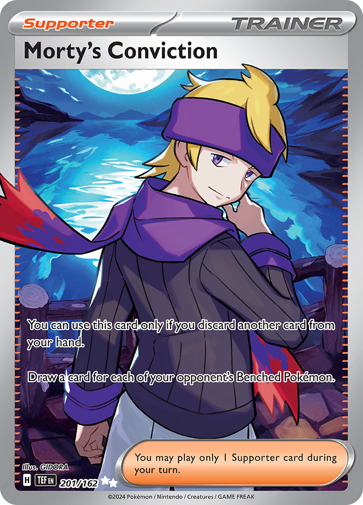 Morty's Conviction - #201/162 - Pokémon Scarlet & Violet - Temporal Forces