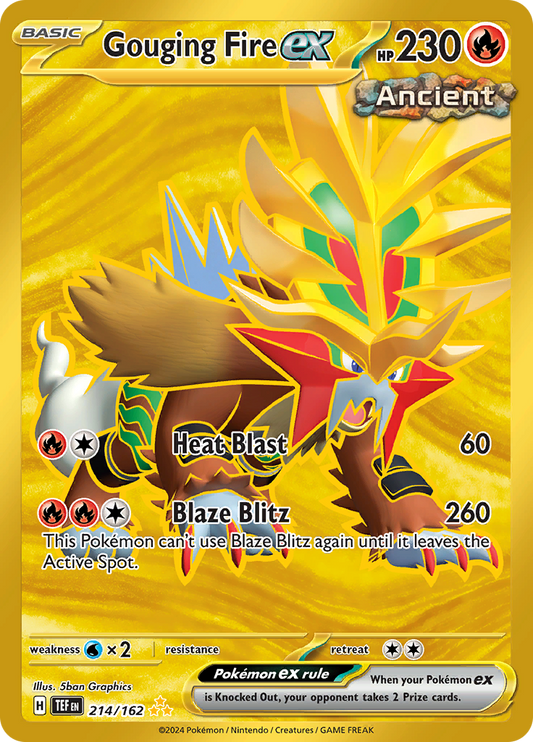 Gouging Fire ex - #214/162 - Pokémon Scarlet & Violet - Temporal Forces