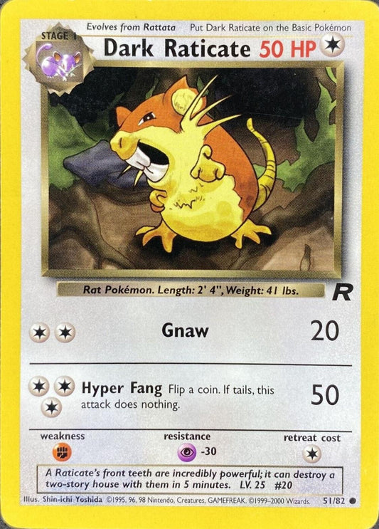 Dark Raticate - #51/82 - Pokémon Base - Team Rocket