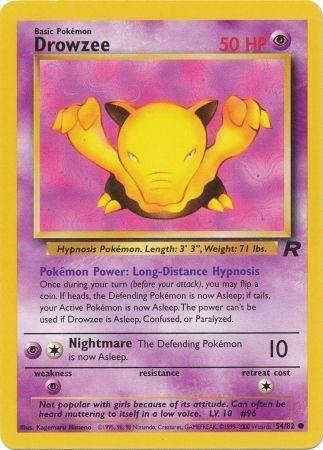 Drowzee - #54/82 - Pokémon Base - Team Rocket