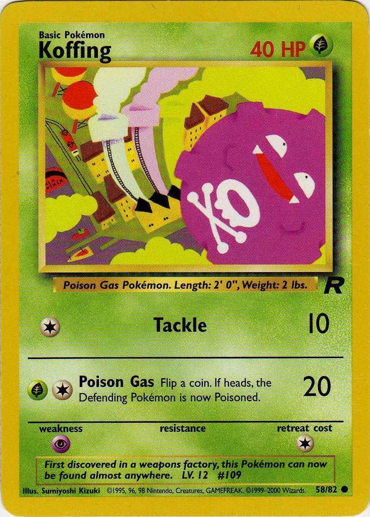 Koffing - #58/82 - Pokémon Base - Team Rocket