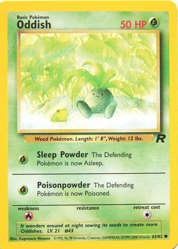 Oddish - #63/82 - Pokémon Base - Team Rocket