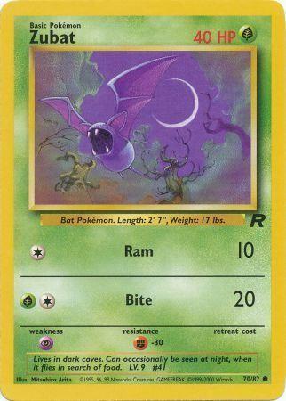 Zubat - #70/82 - Pokémon Base - Team Rocket