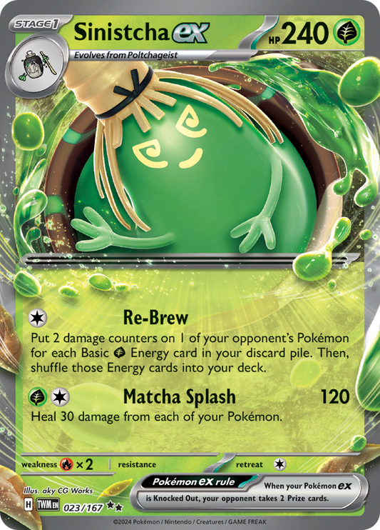 Sinistcha ex - #23/167 - Pokémon Scarlet & Violet - Twilight Masquerade