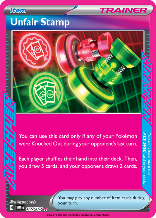 Unfair Stamp - #165/167 - Pokémon Scarlet & Violet - Twilight Masquerade