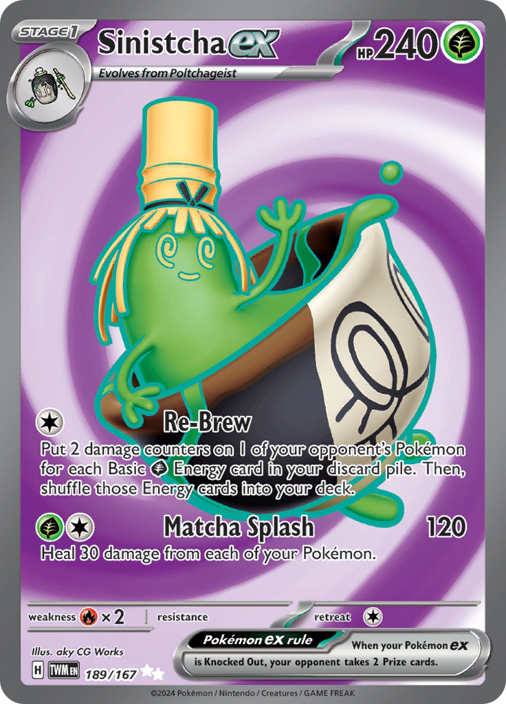 Sinistcha ex - #189/167 - Pokémon Scarlet & Violet - Twilight Masquerade