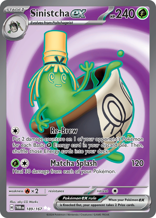 Sinistcha ex - #189/167 - Pokémon Scarlet & Violet - Twilight Masquerade