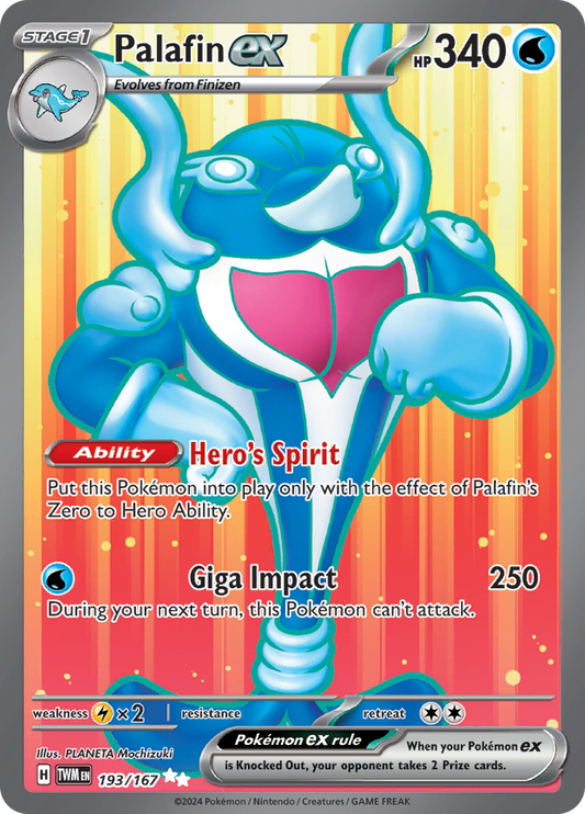 Palafin ex - #193/167 - Pokémon Scarlet & Violet - Twilight Masquerade