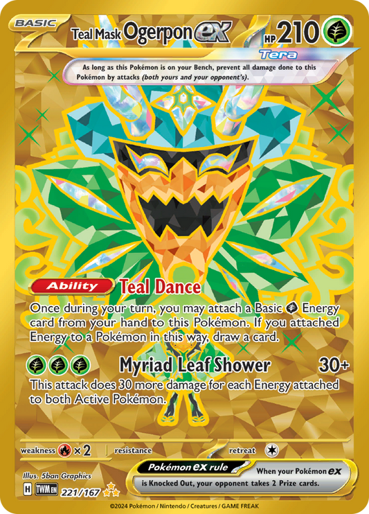 Teal Mask Ogerpon ex - #221/167 - Pokémon Scarlet & Violet - Twilight Masquerade