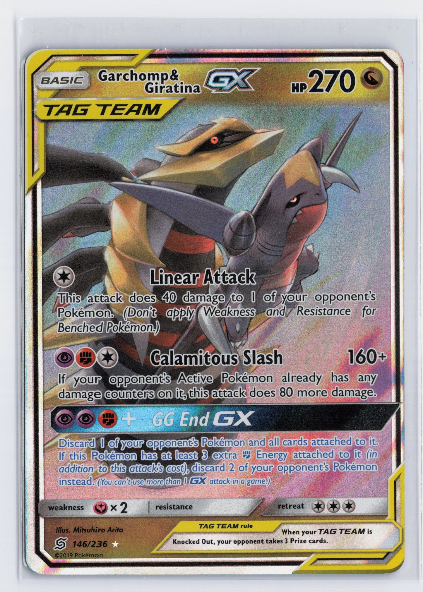 Garchomp & Giratina GX - #146/236 - Pokémon Sun & Moon - Unified Minds