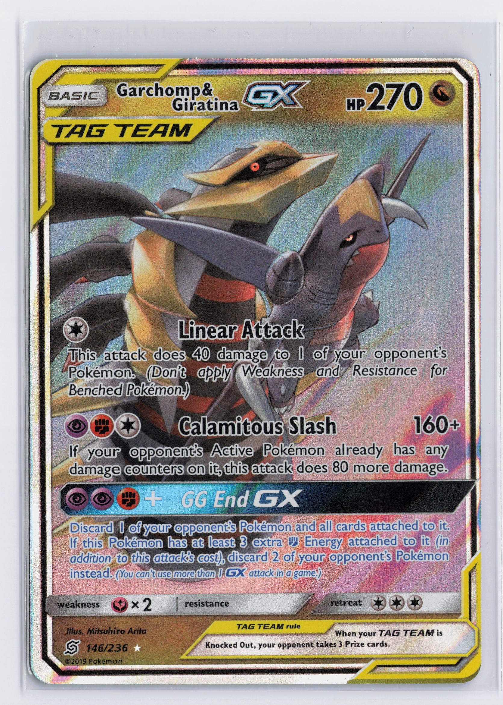 Garchomp & Giratina GX - #146/236 - Pokémon Sun & Moon - Unified Minds