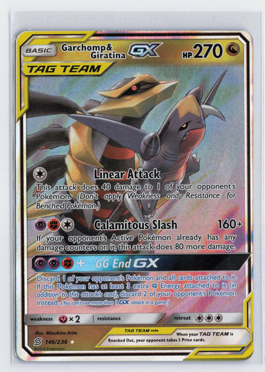 Garchomp & Giratina GX - #146/236 - Pokémon Sun & Moon - Unified Minds