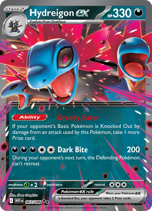 Hydreigon ex - #067/086 - Pokémon Scarlet & Violet - White Flare
