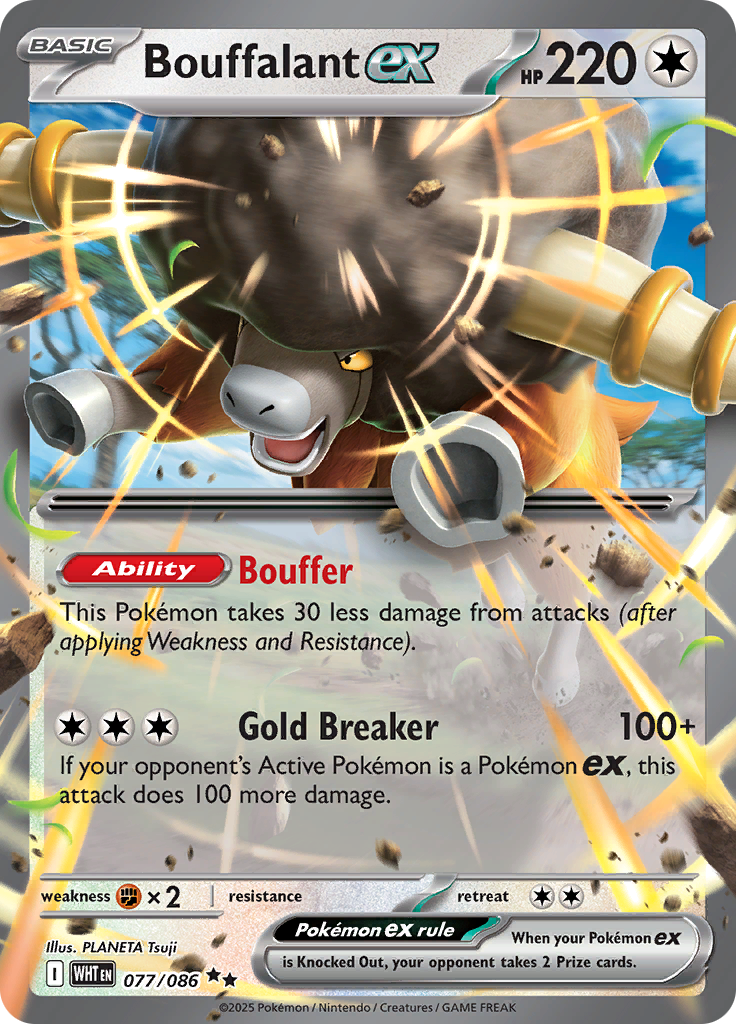 Bouffalant ex - #077/086 - Pokémon Scarlet & Violet - White Flare