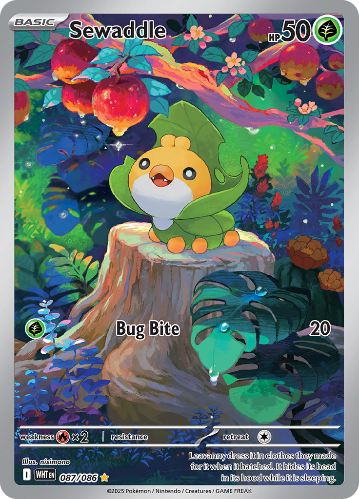 Sewaddle - #087/086 - Pokémon Scarlet & Violet - White Flare
