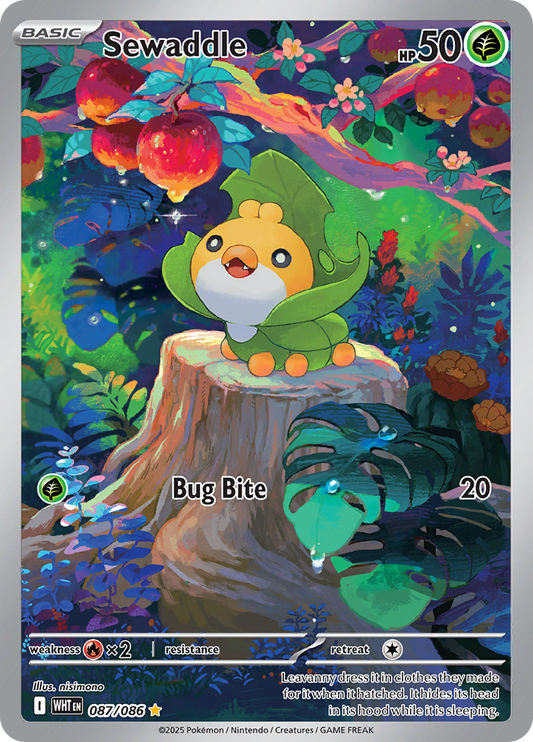Sewaddle - #087/086 - Pokémon Scarlet & Violet - White Flare