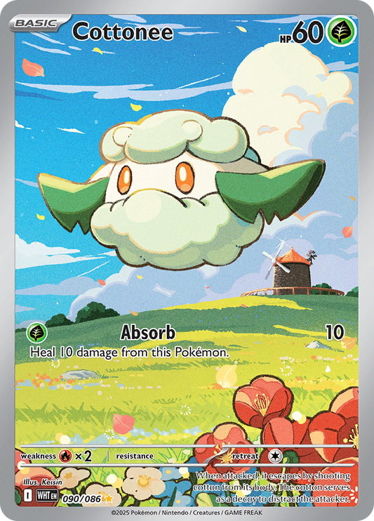 Cottonee - #090/086 - Pokémon Scarlet & Violet - White Flare