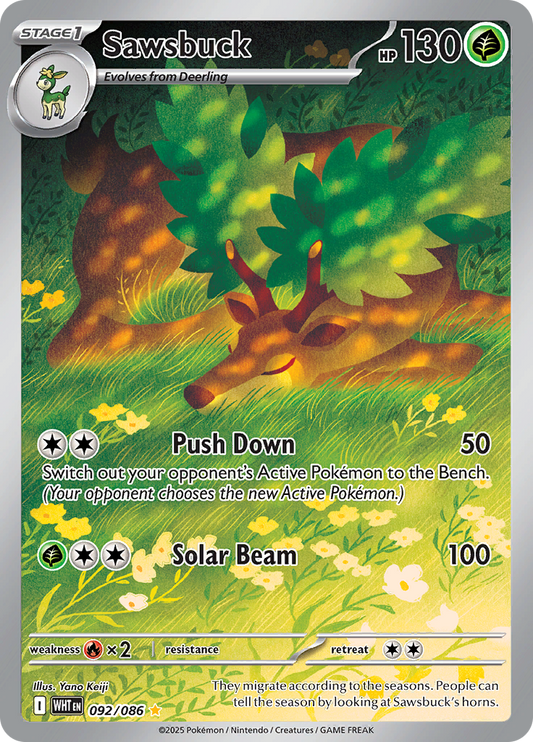 Sawsbuck - #092/086 - Pokémon Scarlet & Violet - White Flare