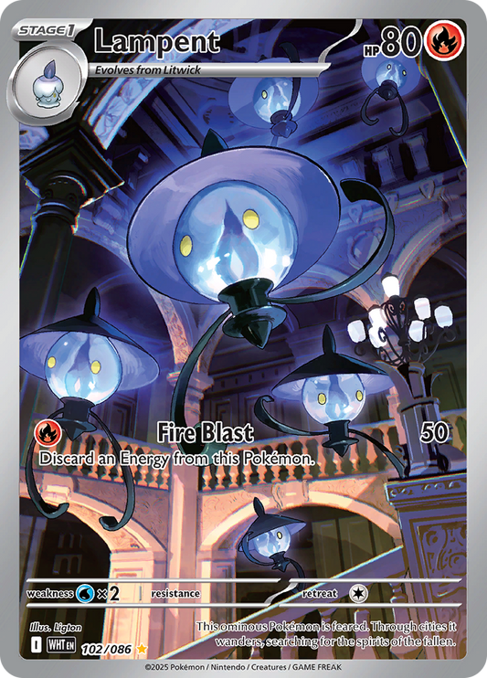 Lampent - #102/086 - Pokémon Scarlet & Violet - White Flare