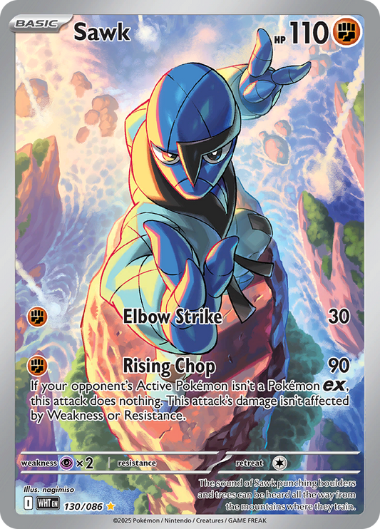 Sawk - #130/086 - Pokémon Scarlet & Violet - White Flare