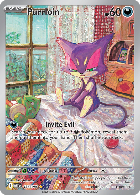 Purrloin - #136/086 - Pokémon Scarlet & Violet - White Flare