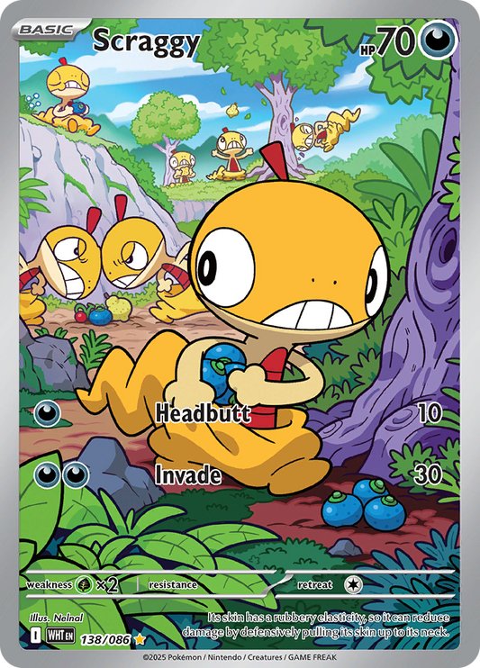 Scraggy - #138/086 - Pokémon Scarlet & Violet - White Flare