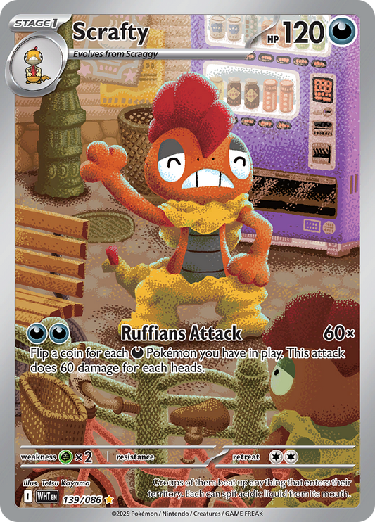 Scrafty - #139/086 - Pokémon Scarlet & Violet - White Flare