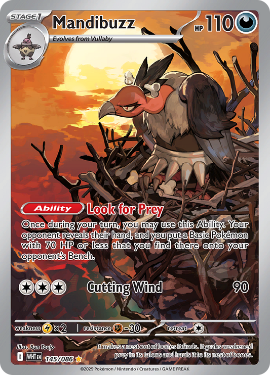 Mandibuzz - #145/086 - Pokémon Scarlet & Violet - White Flare