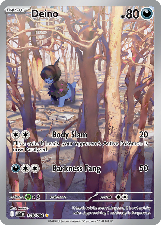 Deino - #146/086 - Pokémon Scarlet & Violet - White Flare