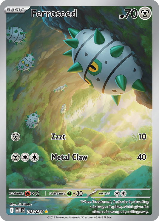 Ferroseed - #148/086 - Pokémon Scarlet & Violet - White Flare